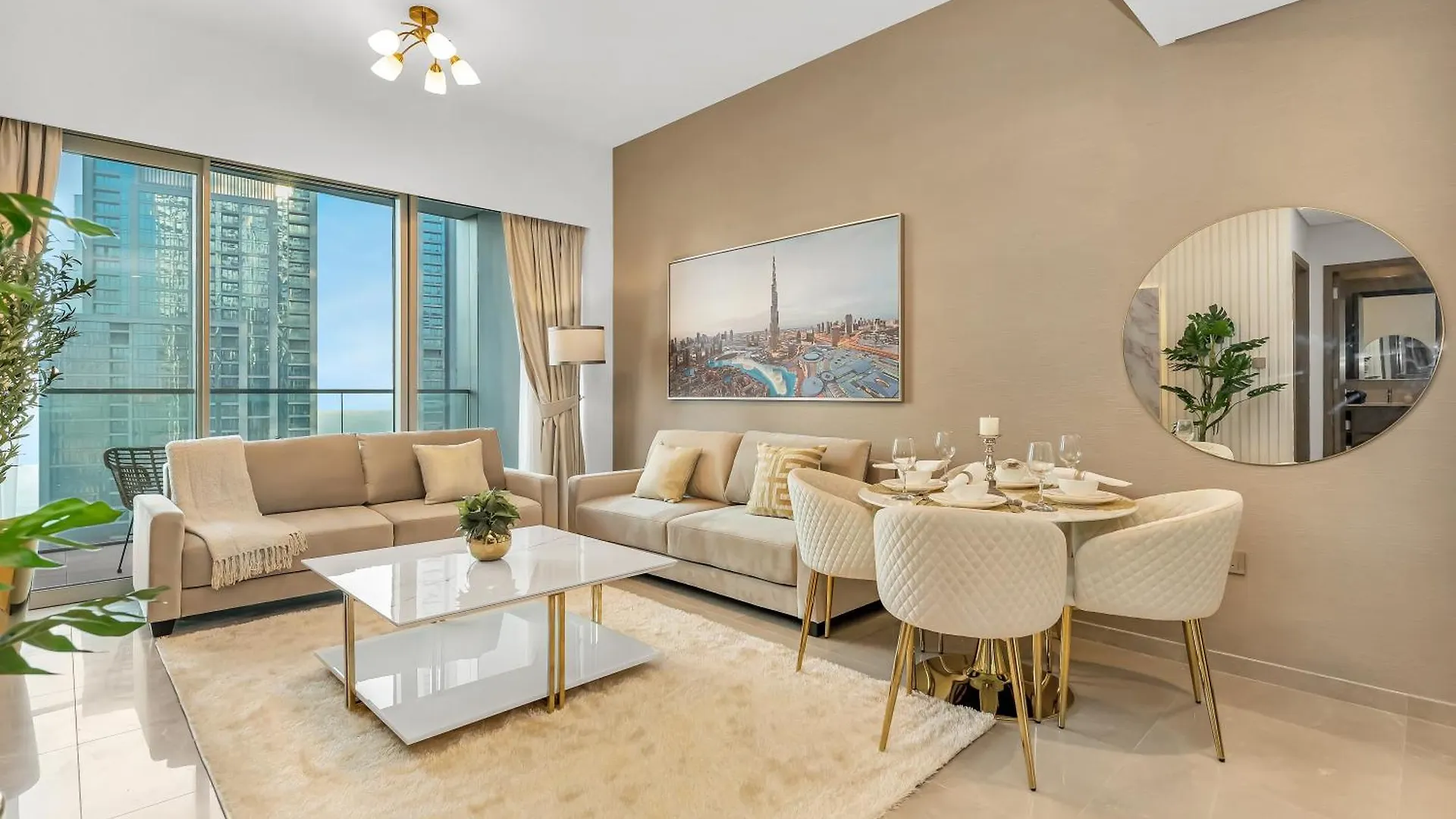 ***** Lejlighedshotel Luxury 1Br 5Min To Dubai Mall Burj Khalifa View From Pool Forenede Arabiske Emirater