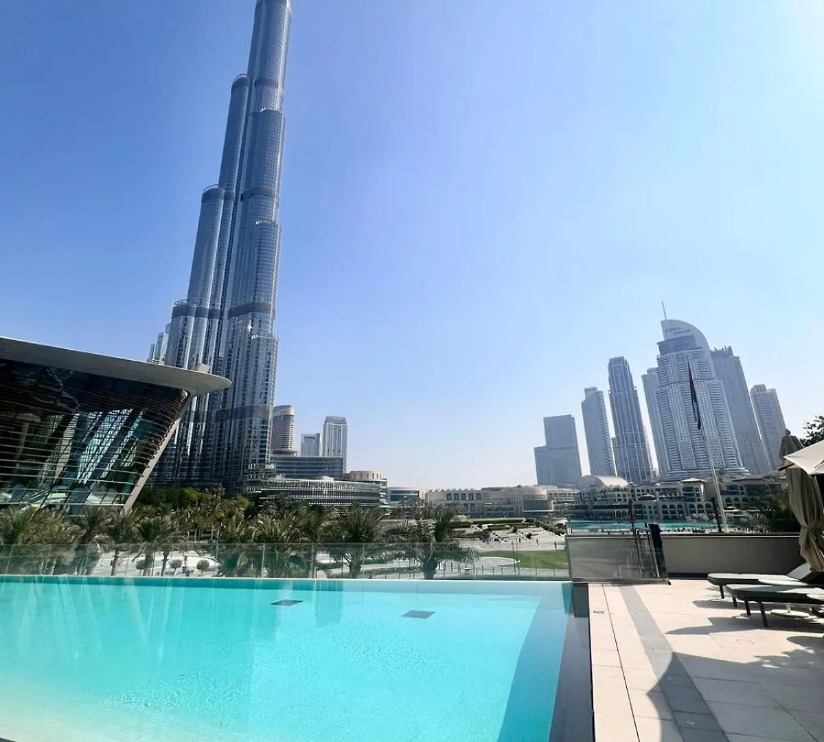 Luxury 1Br 5Min To Dubai Mall Burj Khalifa View From Pool Aparthotel